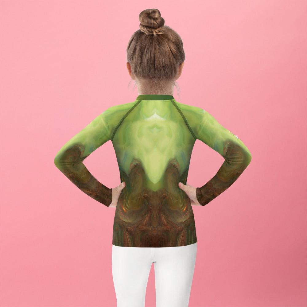 Close-up of CB3-100 kids rash guard fabric