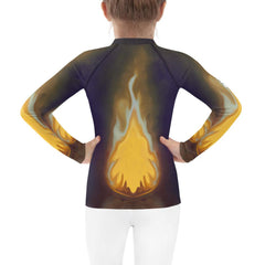 Close-up of the CB3-106 kids rash guard fabric and texture