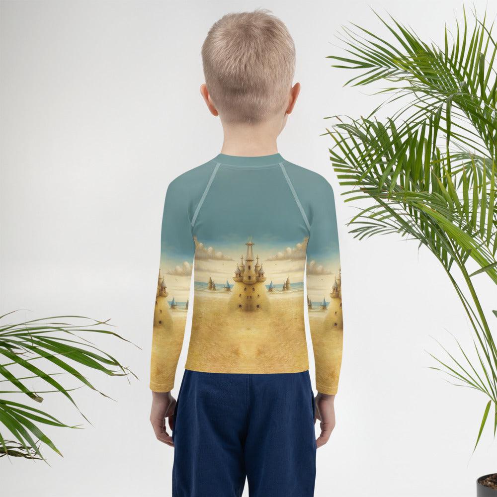 Close-up of CB3-118 Kids Rash Guard Material - High-Quality Fabric