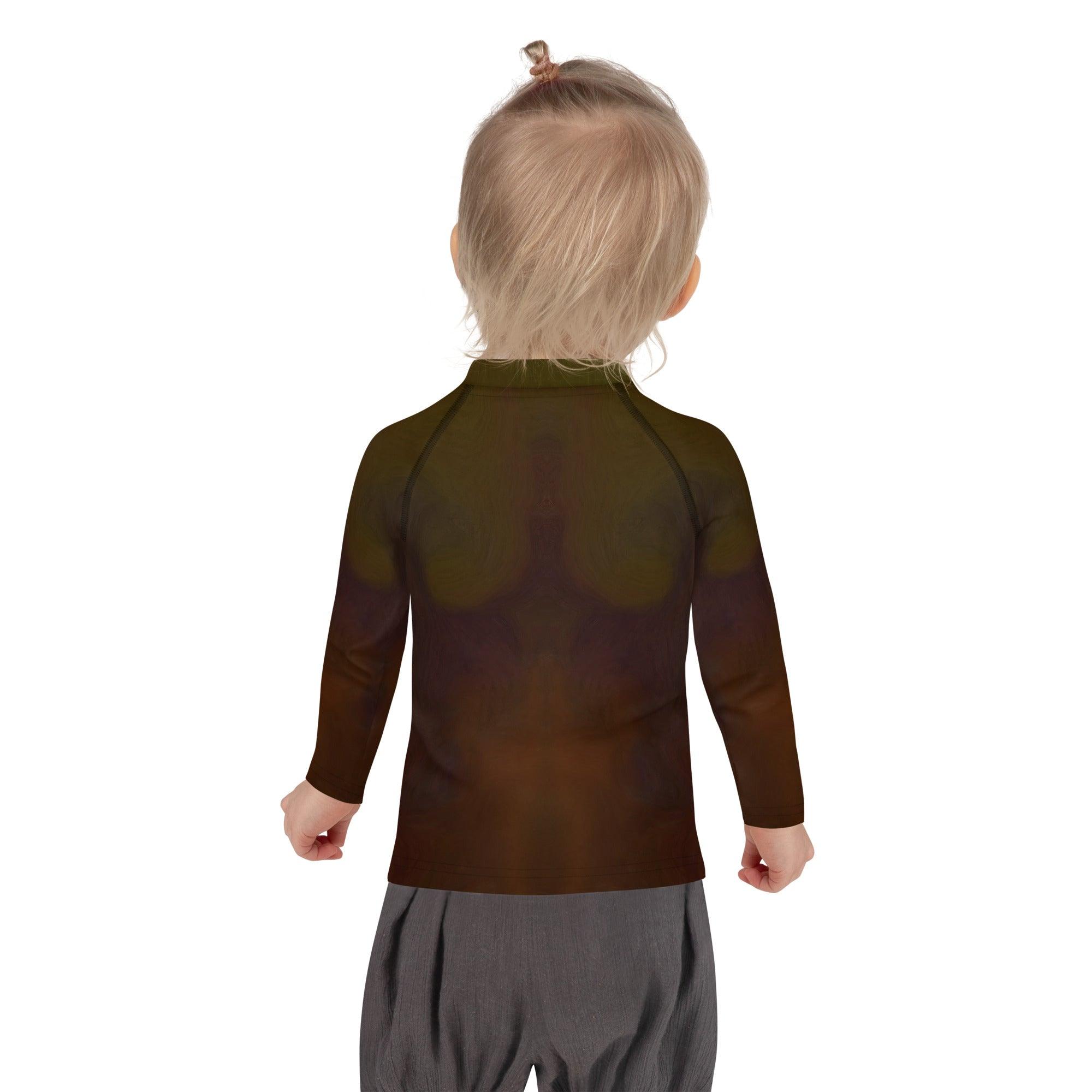 Close-up of CB3-125 Kids Rash Guard fabric and design