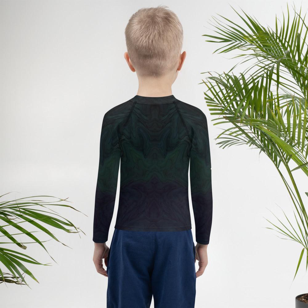 Close-up of the CB3-128 Kids Rash Guard material texture.