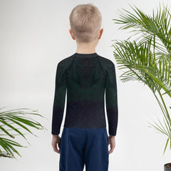 Close-up of the CB3-128 Kids Rash Guard material texture.