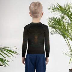 Group of children wearing CB3-137 Rash Guards on the beach
