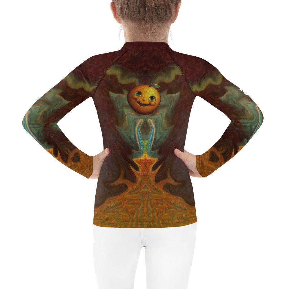 Child wearing CB3-92 Rash Guard during outdoor sports activity.