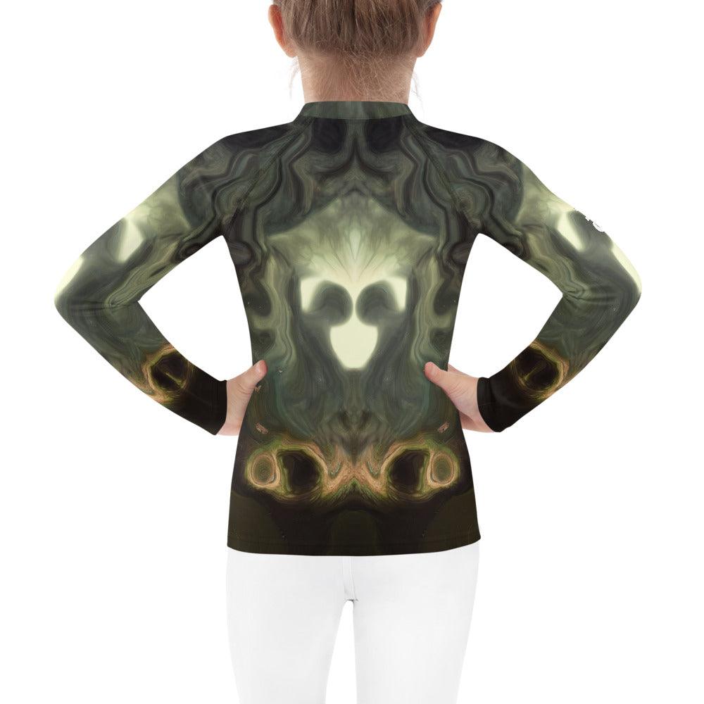 CB3-80 rash guard for kids back view highlighting protection