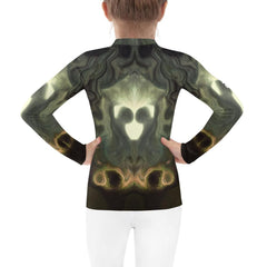 CB3-80 rash guard for kids back view highlighting protection
