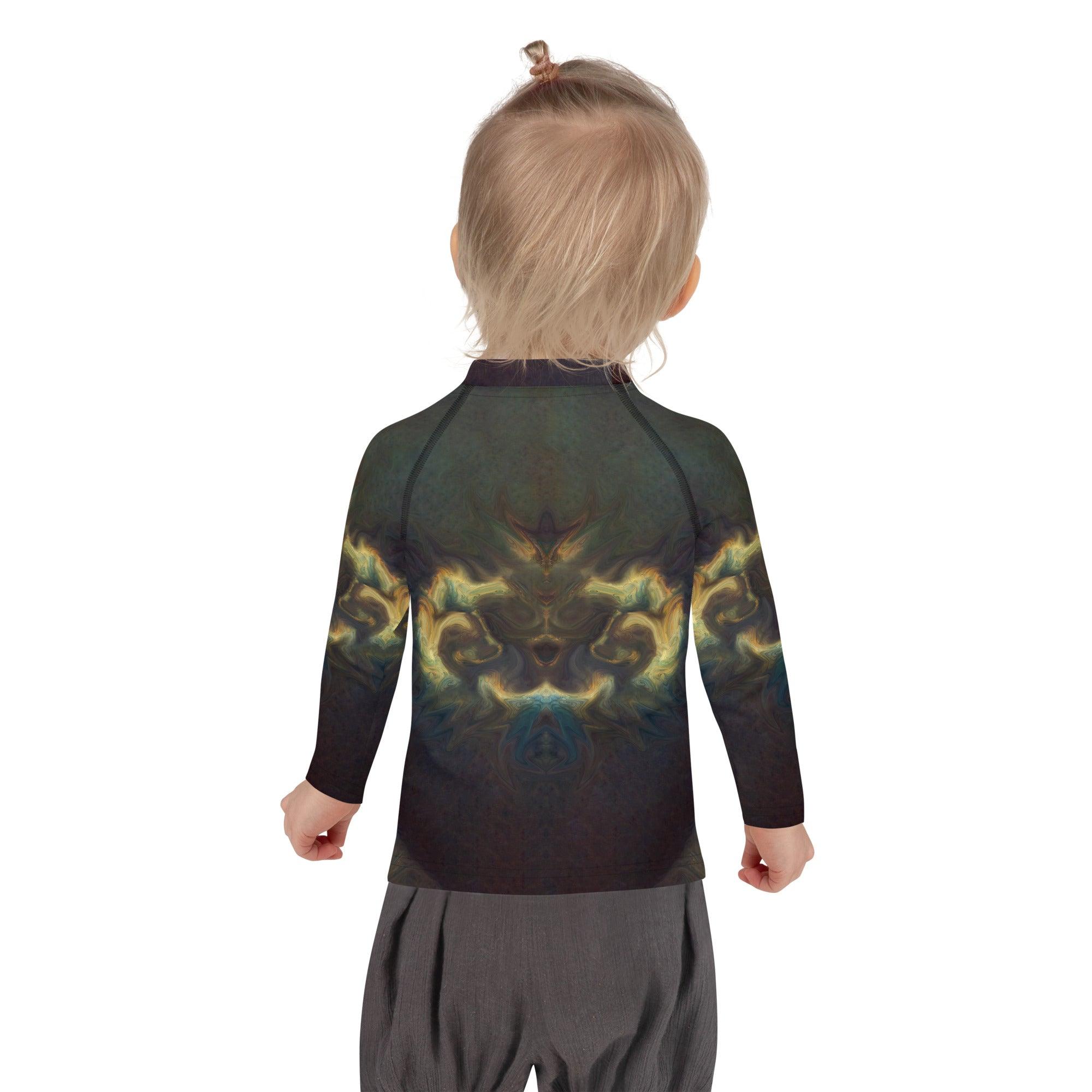 Close-up of the CB3-77 Kids Rash Guard fabric and texture