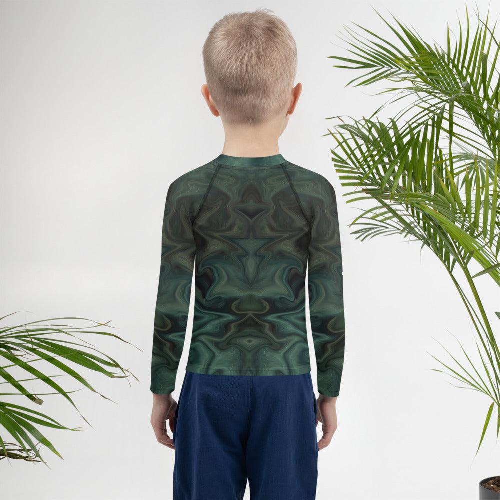 Close-up of CB3-95 Kids Rash Guard fabric - durable and comfortable