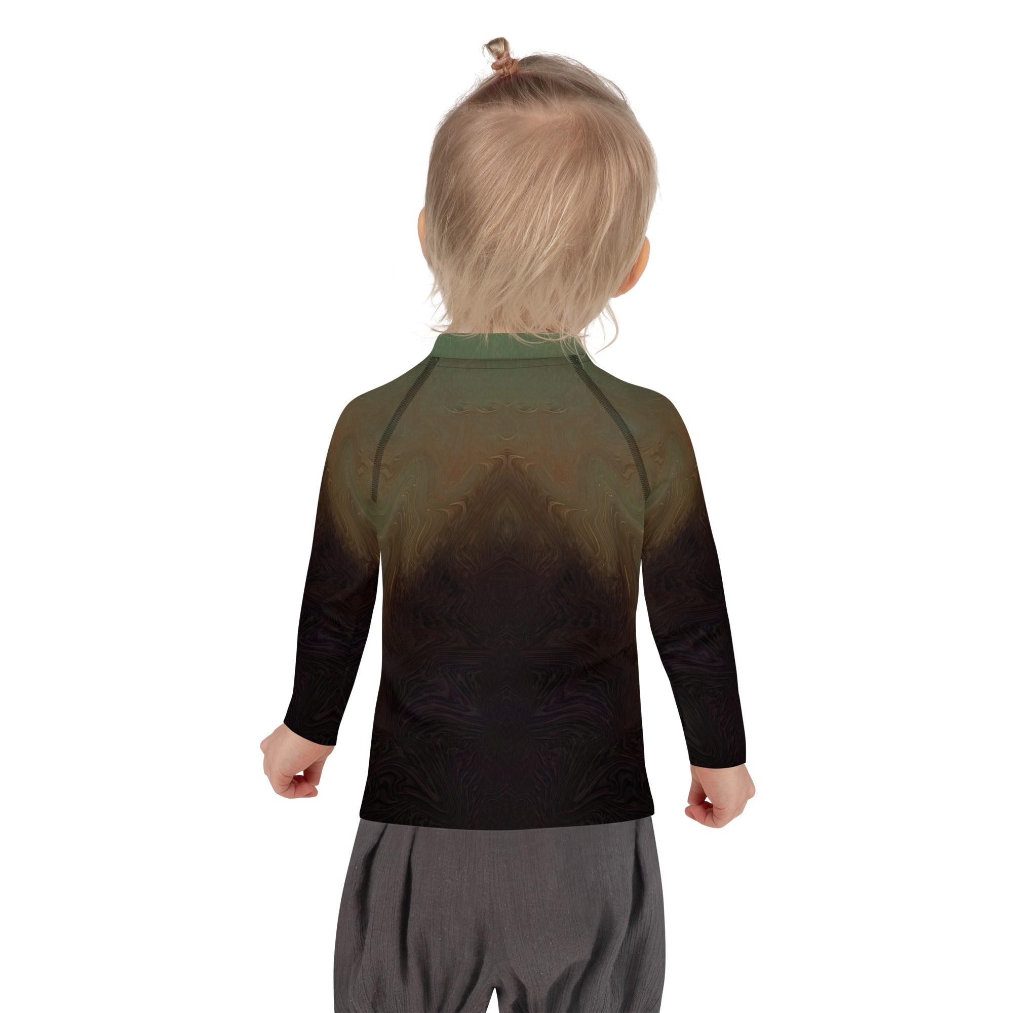 Young swimmer wearing CB3-83 Rash Guard showcasing UV protection.