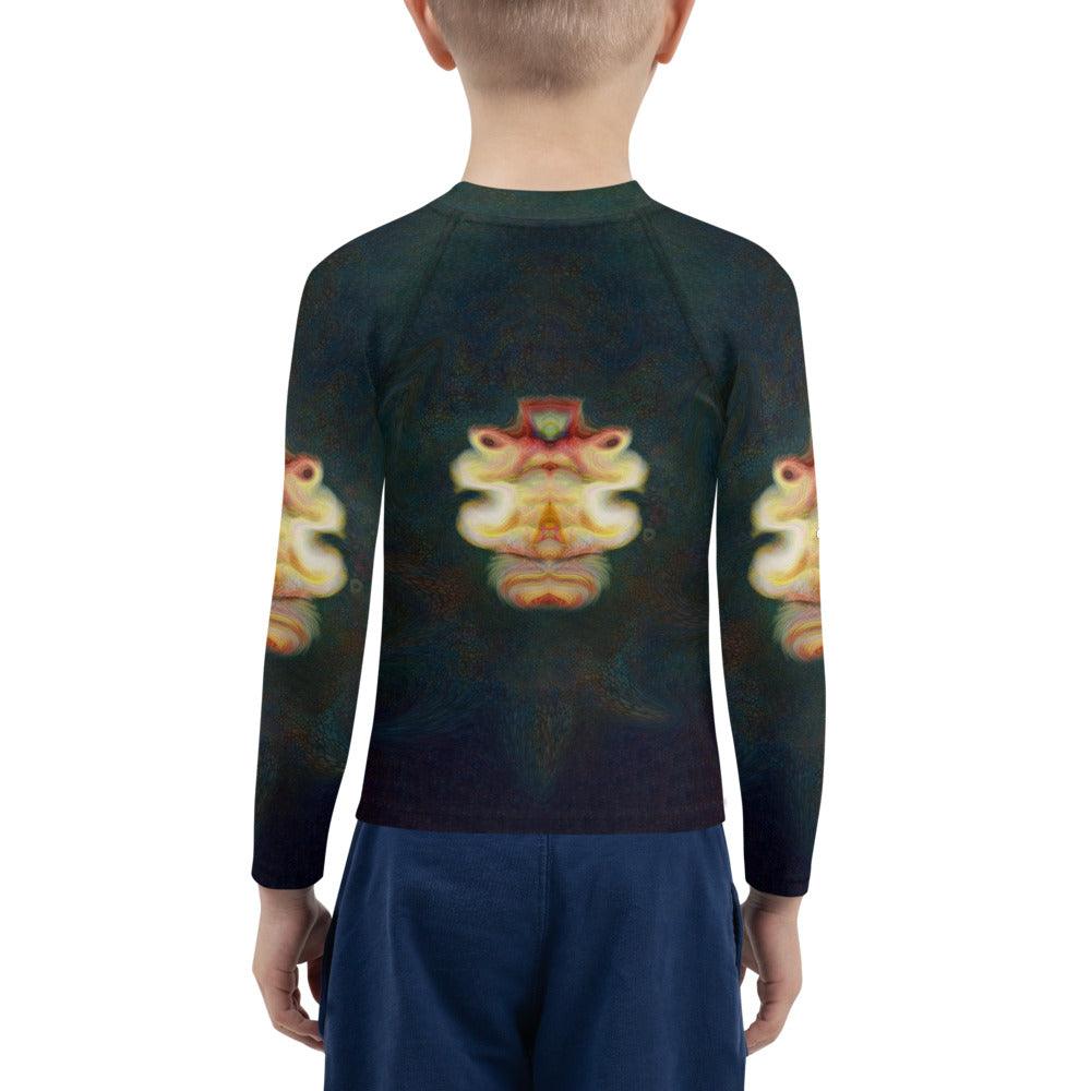 Close-up of the durable material of CB3-102 Kids Rash Guard