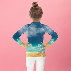 Close-up of CB3-120 Kids Rash Guard fabric detail