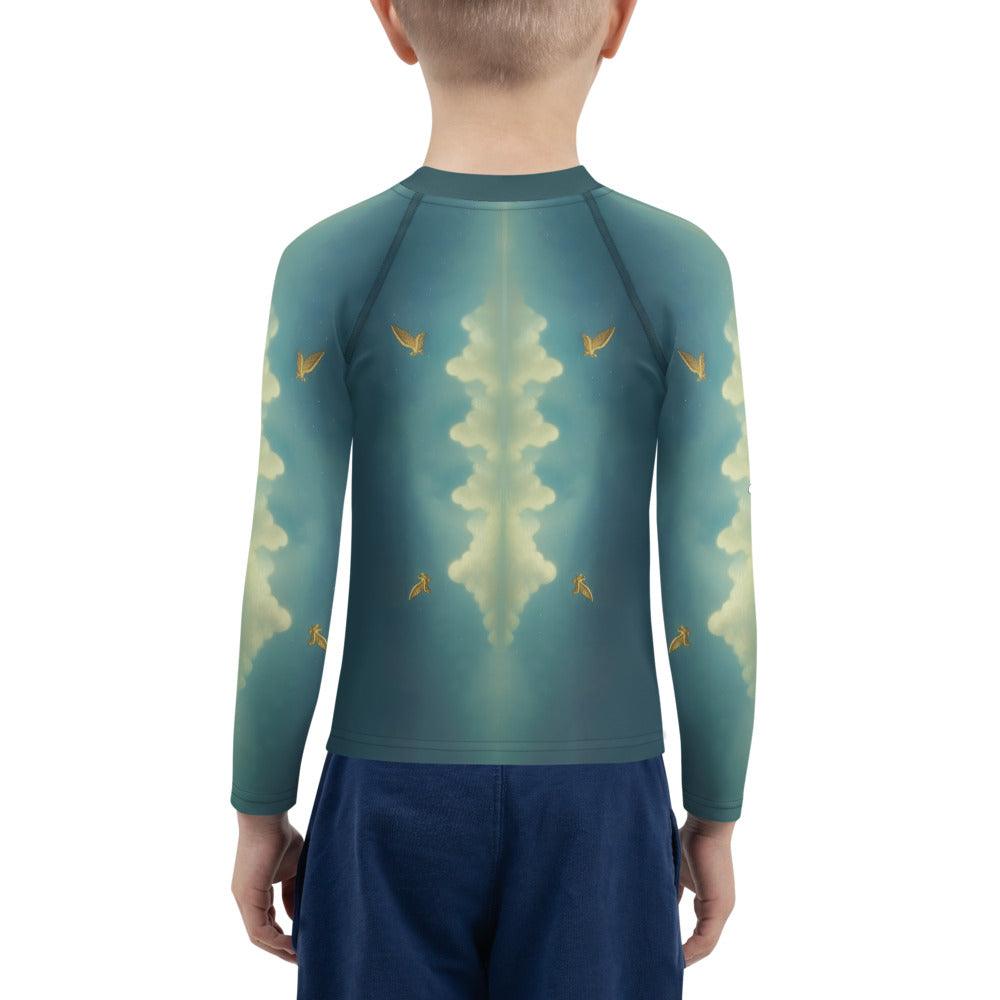 Close-up of CB3-111 Kids Rash Guard fabric and texture