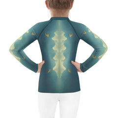 Back view of child in CB3-111 swimwear protection