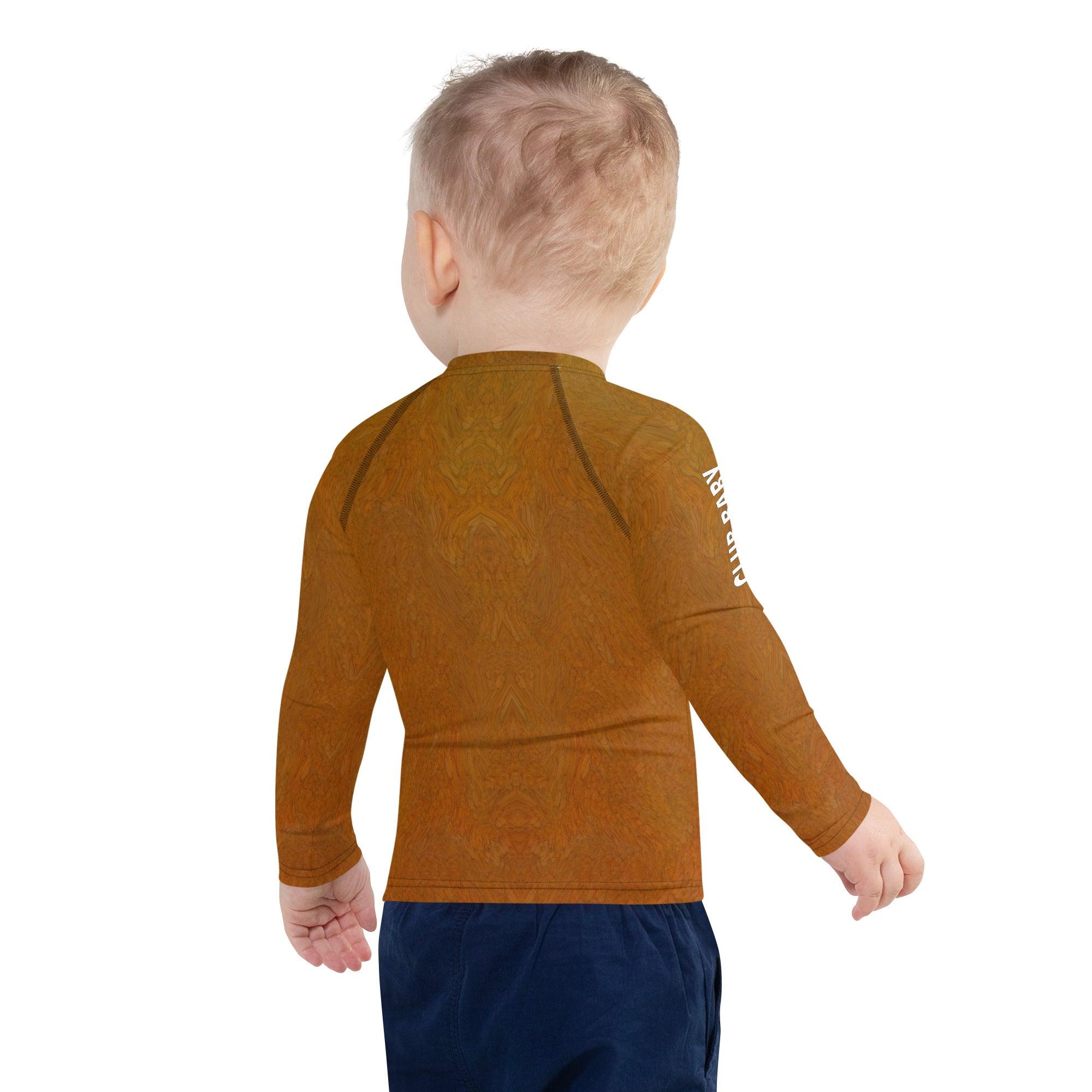Rear view of the CB3-136 Kids Rash Guard, highlighting back design.