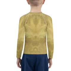 CB3-132 kids rash guard on hanger against white background