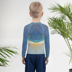 Candy Corn Chaos Halloween Kids Rash Guard - Beyond T-shirts