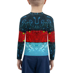 Glow In The Dark Spooky Kids Rash Guard - Beyond T-shirts