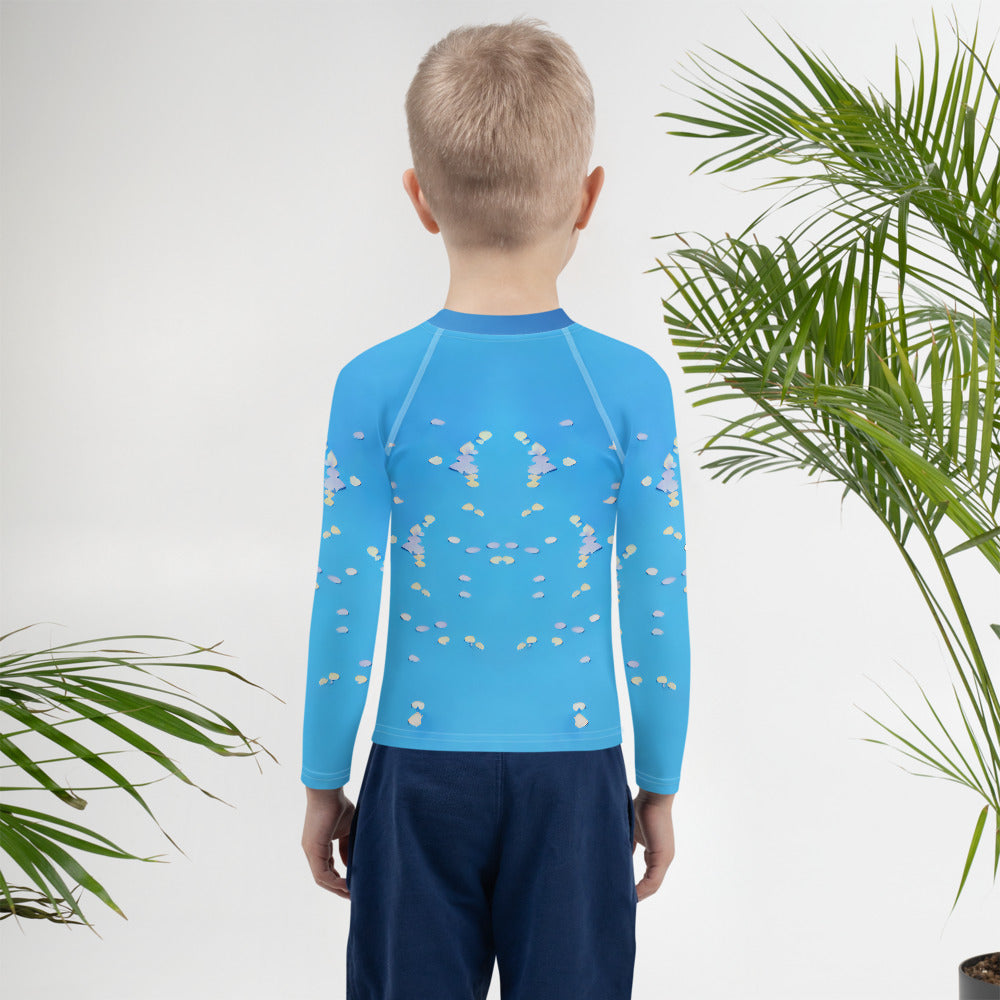 Durable swimwear for kids featuring origami art