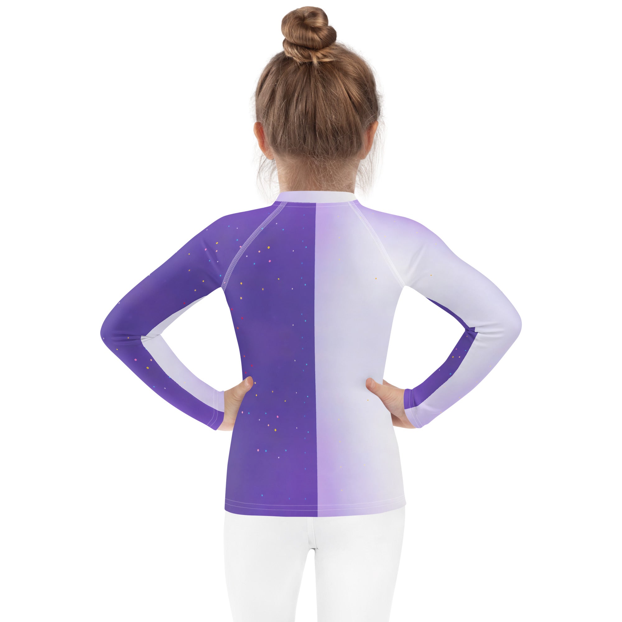 Kids swimming rash guard with star design