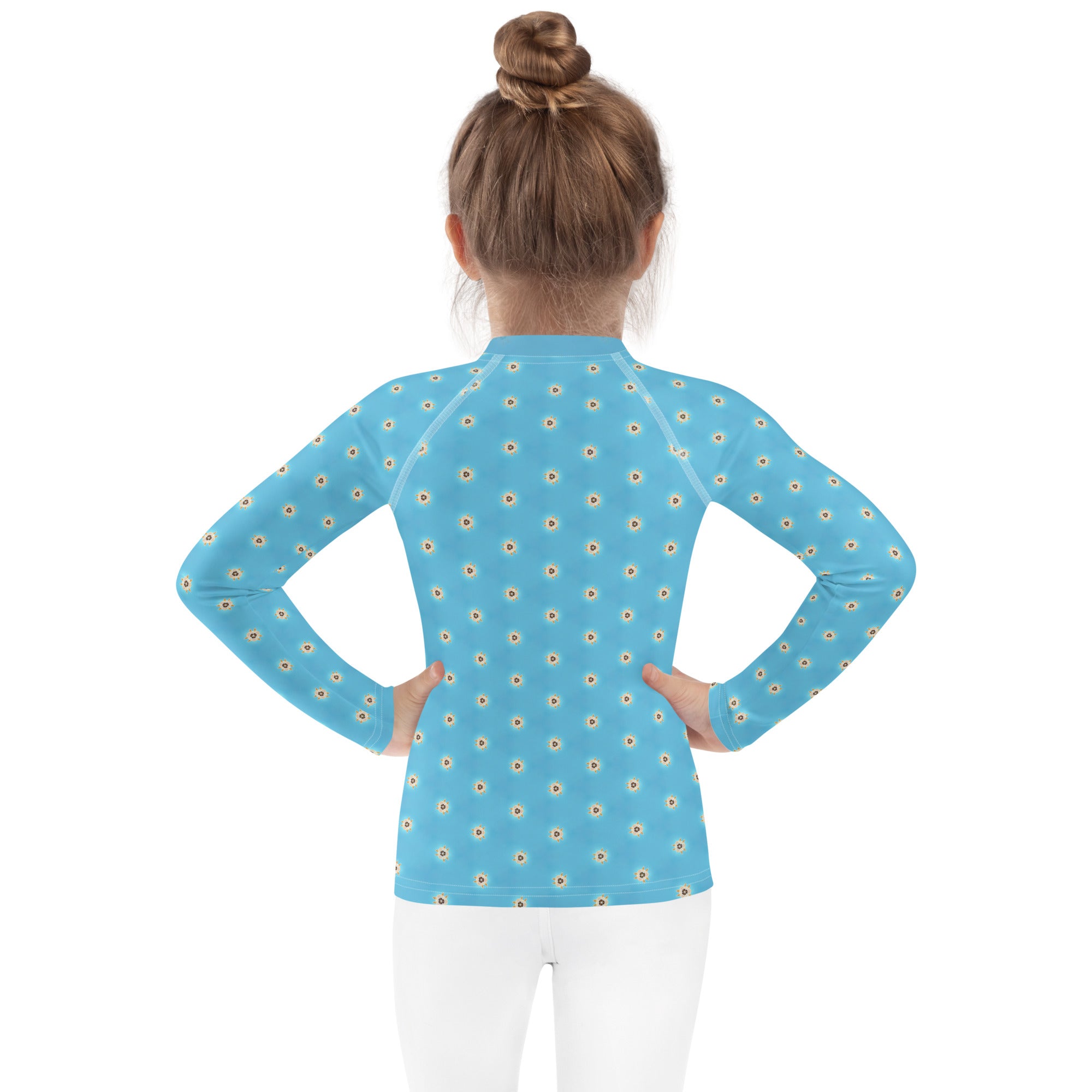 Comfortable fit kirigami kids rash guard