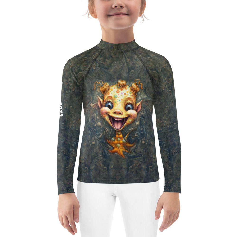 CB3-86 Kids Rash Guard in action - perfect for pool days and beach outings.