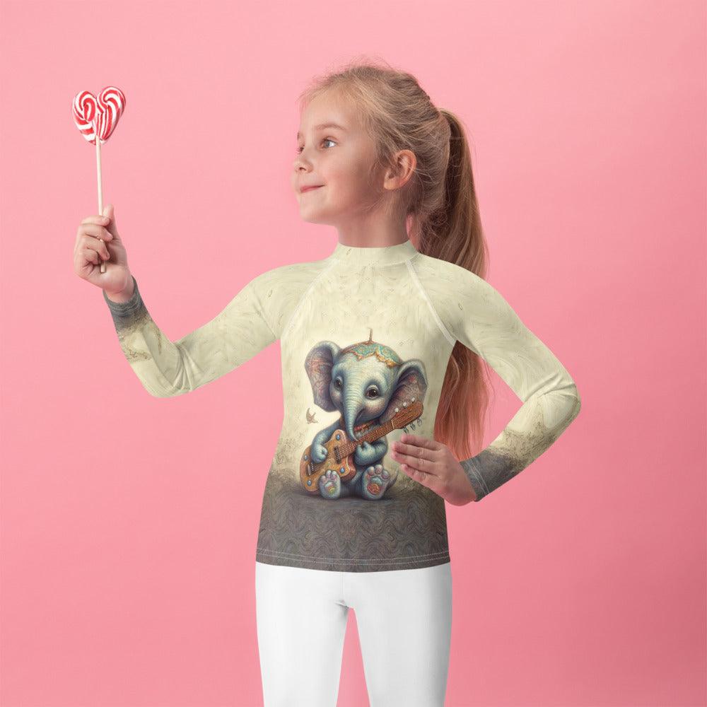 CB3-79 Kids Rash Guard Front View - UV Protective Swimwear