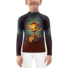 CB3-88 Kids Rash Guard front view on white background.