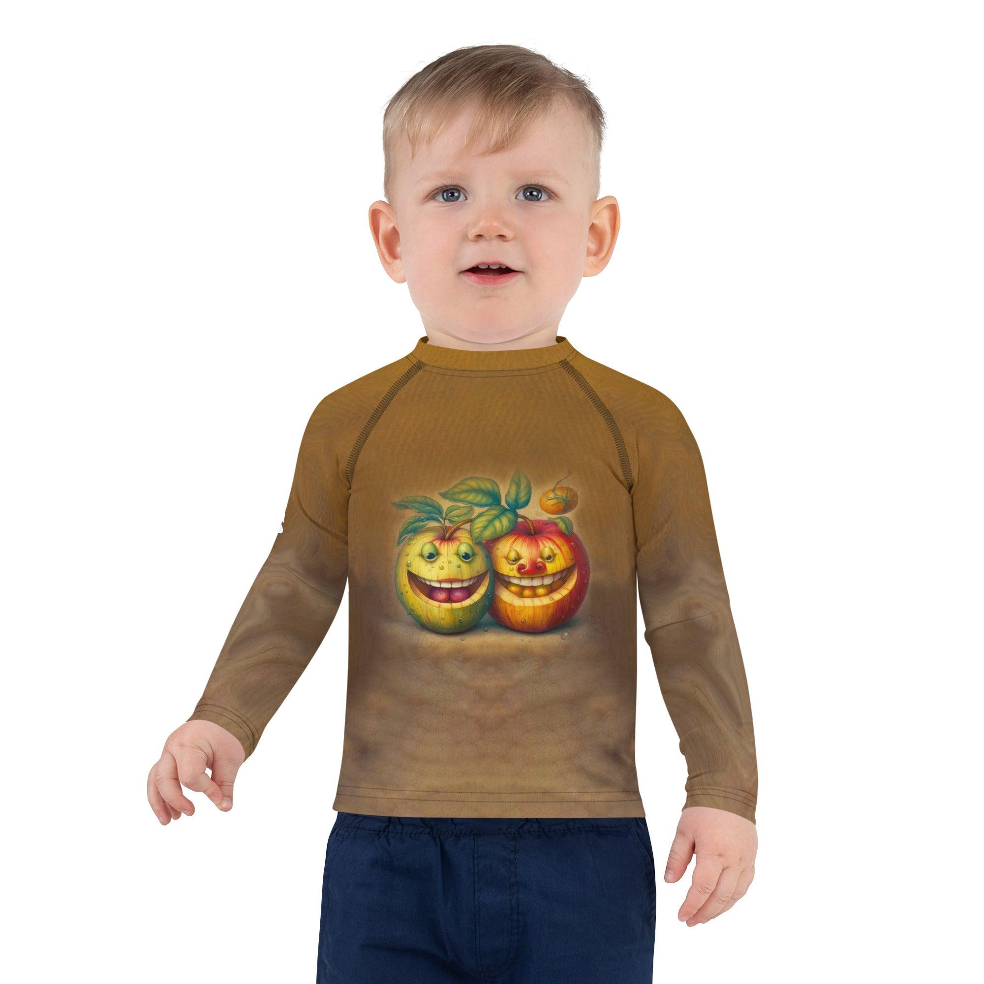 Kids playing in the water wearing CB3-127 rash guards