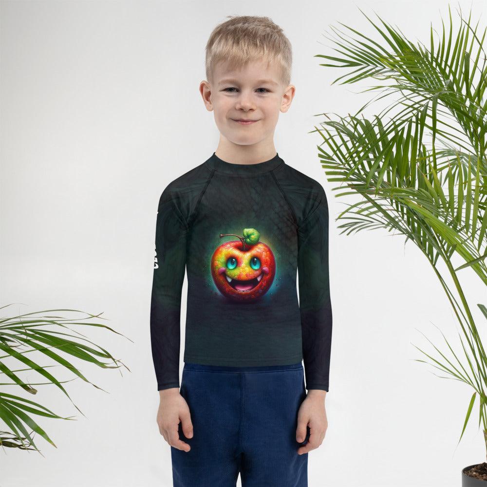 Child wearing CB3-128 Rash Guard enjoying the beach.