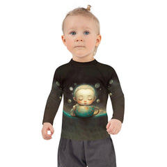 CB3-70 Kids Rash Guard front view on a white background