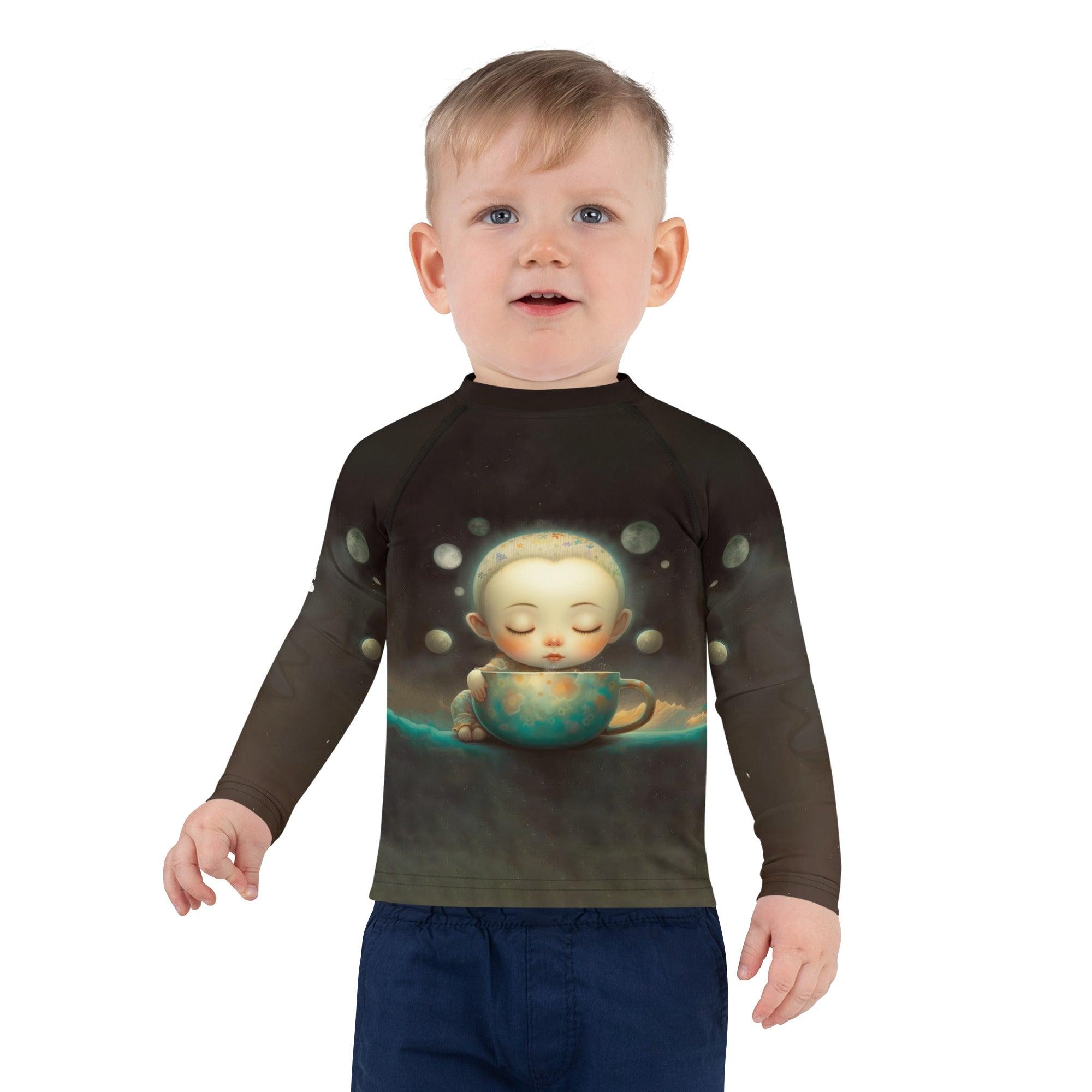 Close-up of CB3-70 Kids Rash Guard fabric and quality