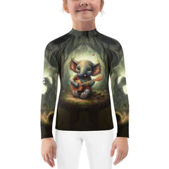 CB3-80 kids rash guard front view on model