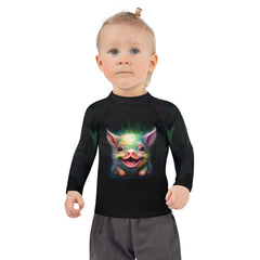 Child wearing CB3-98 Rash Guard while swimming