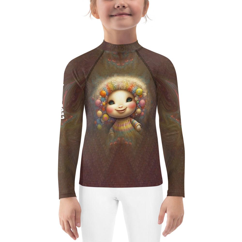 Close-up of CB3-105 Kids Rash Guard material showcasing quality