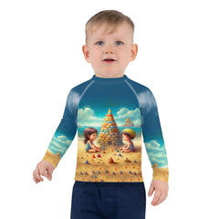 Kid in CB3-120 Rash Guard ready for swimming