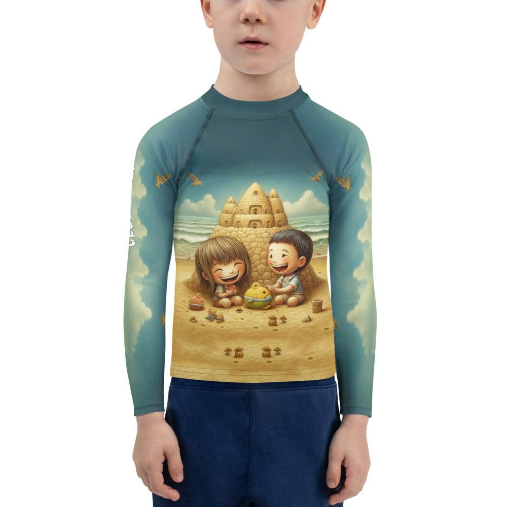 Kids Rash Guard CB3-111 in action - beach fun