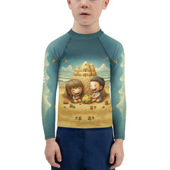 Kids Rash Guard CB3-111 in action - beach fun