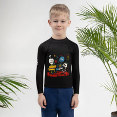 Full Moon Frights Halloween Rash Guard for Kids - Beyond T-shirts