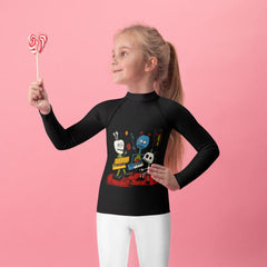 Full Moon Frights Halloween Rash Guard for Kids - Beyond T-shirts