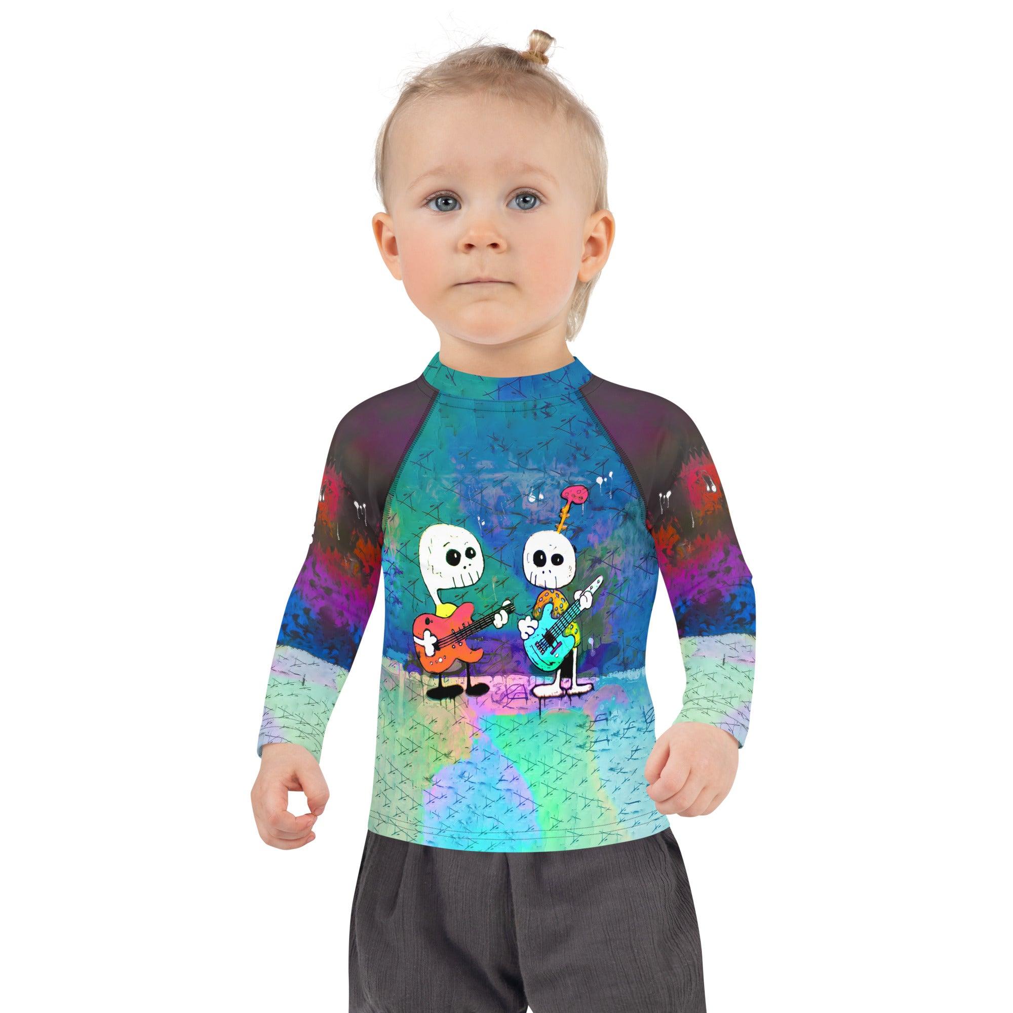 Spiders And Skeletons Kids Rash Guard - Beyond T-shirts