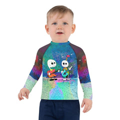 Spiders And Skeletons Kids Rash Guard - Beyond T-shirts