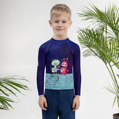 Halloween Haunted House Kids Rash Guard - Beyond T-shirts