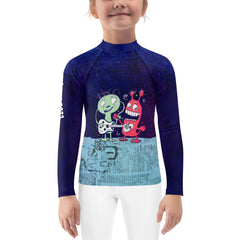 Halloween Haunted House Kids Rash Guard - Beyond T-shirts