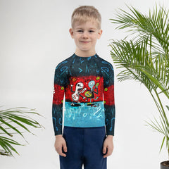 Glow In The Dark Spooky Kids Rash Guard - Beyond T-shirts