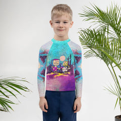 Haunted Cemetery Kids Halloween Rash Guard - Beyond T-shirts