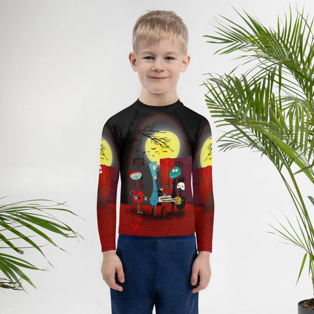 Moonlit Mysteries Halloween Kids Rash Guard - Beyond T-shirts