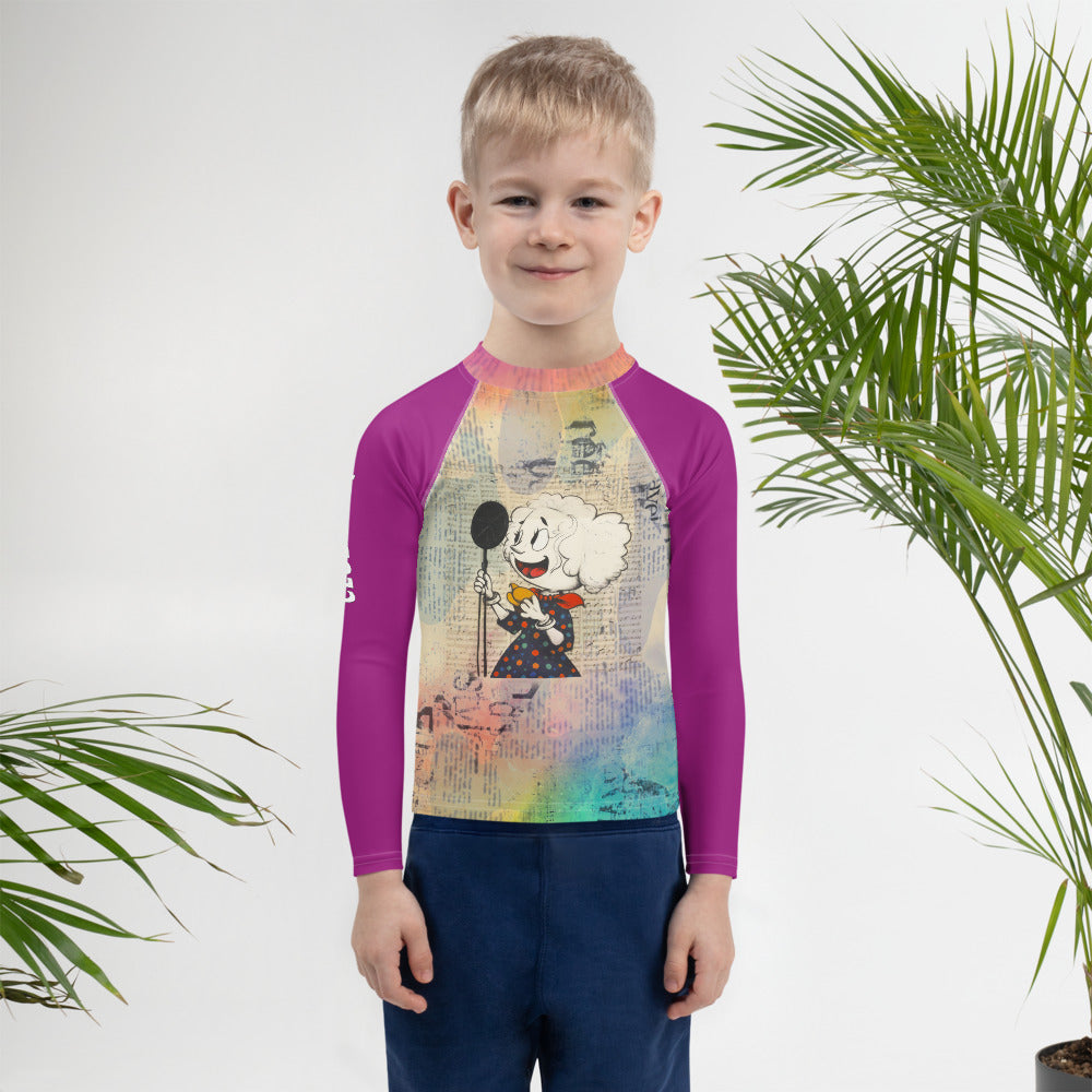 Little Lizard Desert Art Kids' Rash Guard