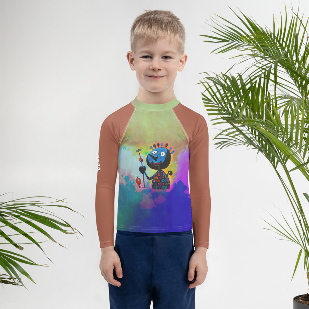 Tiny Tiger Jungle Themed Rash Guard