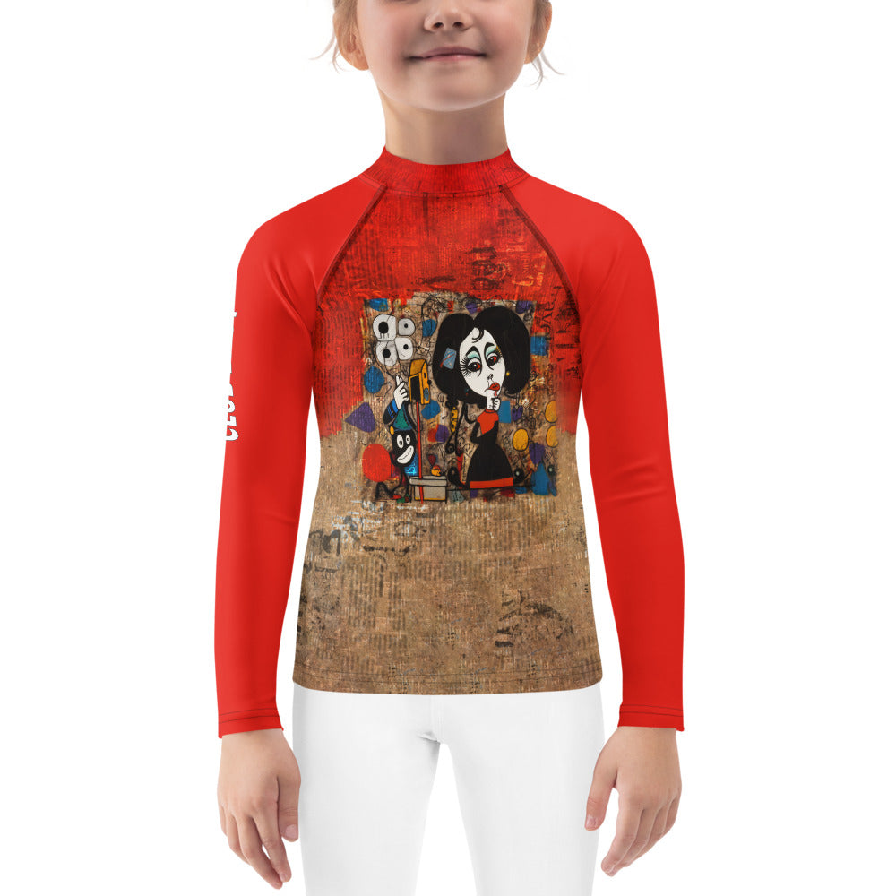 Playful Pup Parade Kids' Rash Guard