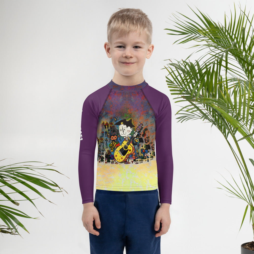 Daring Dino Dash Kids' Rash Guard